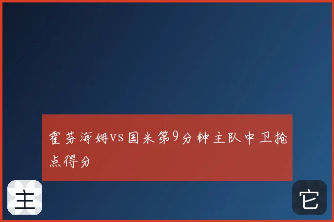 霍芬海姆vs国米第9分钟主队中卫抢点得分